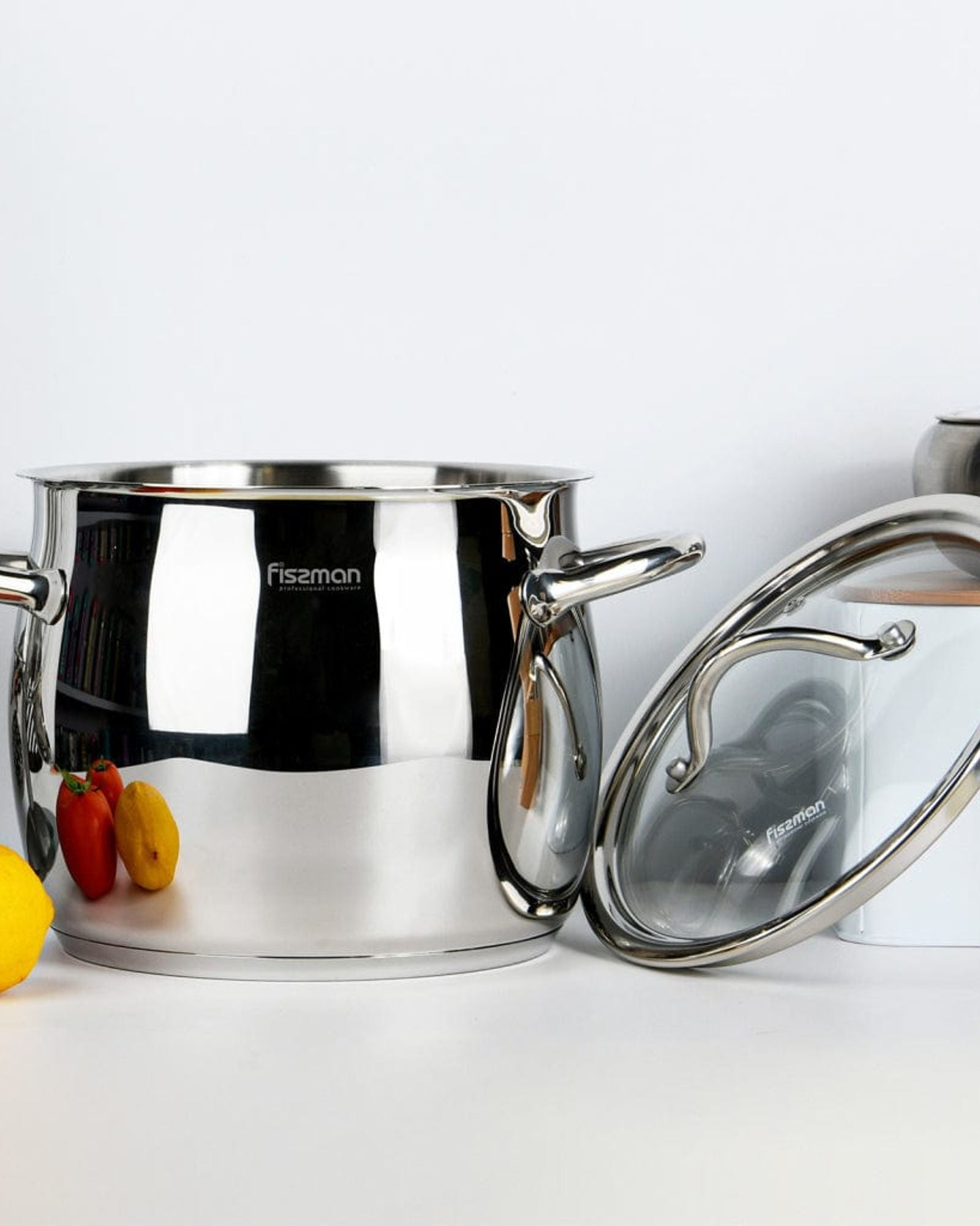 قدر فيسمان مع غطاء زجاجي من الفولاذ المقاوم للصدأ فيفيان 20 × 16.8 سم / 5.7 لتر