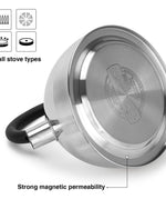 غلاية شاي فيسمان صافرة من الفولاذ المقاوم للصدأ باللون الفضي سعة 1.8 لتر