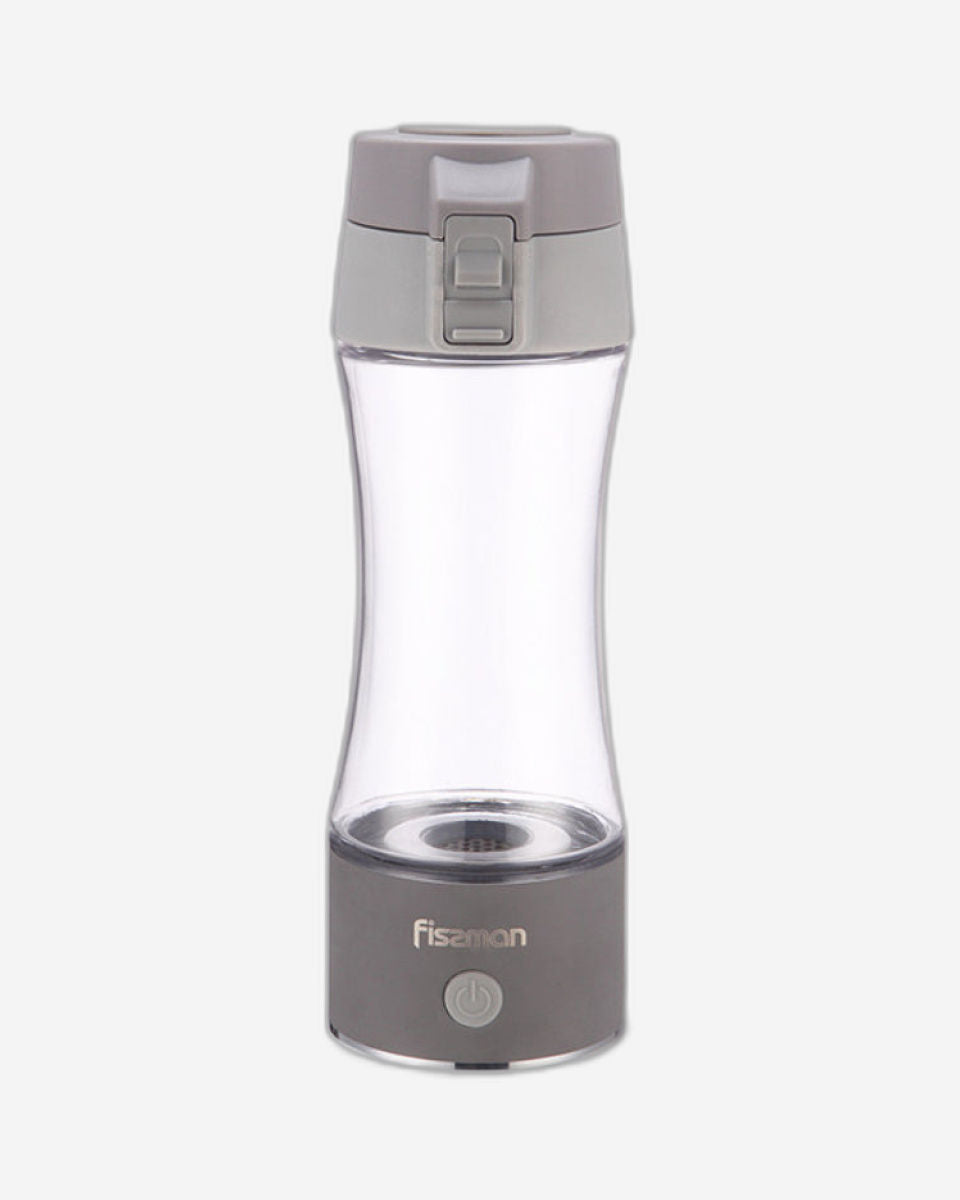 مولد مياه غني بالهيدروجين محمول من فيسمان قابل لإعادة الشحن مع مؤين USB وزجاجة مياه هزازة بالهيدروجين سعة 320 مل، لون رمادي