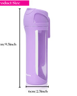 زجاجة مياه فيسمان مانعة للتسرب، لون بنفسجي، سعة 550 مل