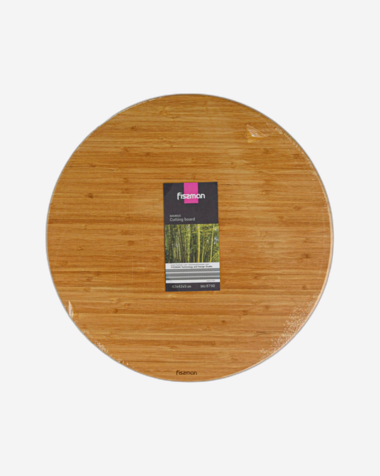 لوح تقطيع فيسمان دائري من الخيزران مقاس 43 سم