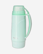 قارورة فيسمان المفرغة من الهواء مع غطاء، لون أخضر بحري/أبيض، 450 مل