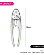 فتاحة علب مصنوعة من سبائك الزنك ومقبض آمن من سلسلة لومينيكا باللون الأخضر