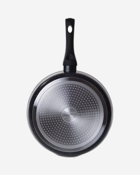 مقلاة فيسمان العميقة من سلسلة فيوري مع طلاء ألومنيوم غير لاصق أسود 28 × 7 سم