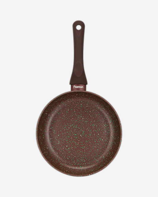 مقلاة فيسمان العميقة 20×4.5 سم، سلسلة موسز ستون، غير لاصقة، ألومنيوم، لون بني