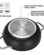 مقلاة ووك فيسمان برومو سيريز مع طلاء ألومنيوم غير لاصق 26×7.8 سم/3.3 لتر، لون أسود