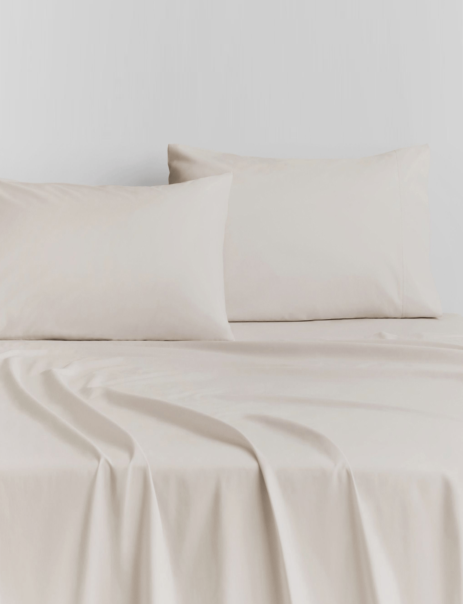 Sheridan 500 TC Cotton Sateen Plain Dyed King Duvet Cover Chalk