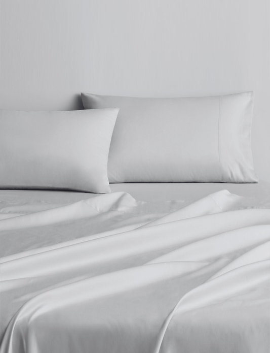 Sheridan 500 TC Cotton Sateen Plain Dyed Oxford Standard Pillowcase Pair Silver