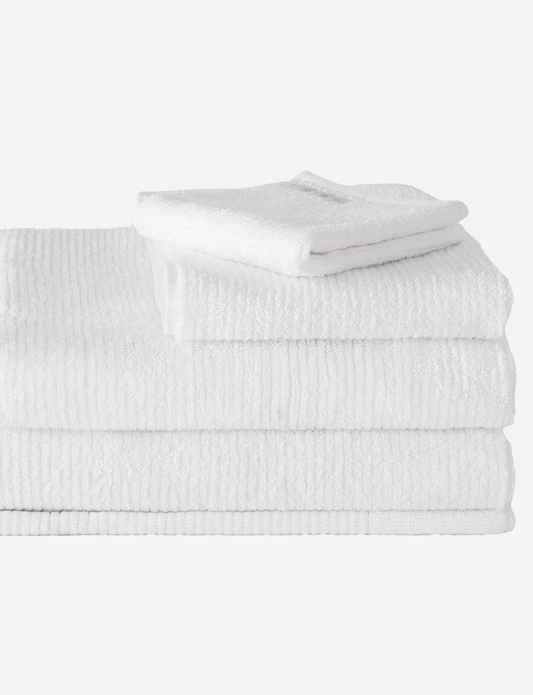 Sheridan Living Textures Face Towel Pair White