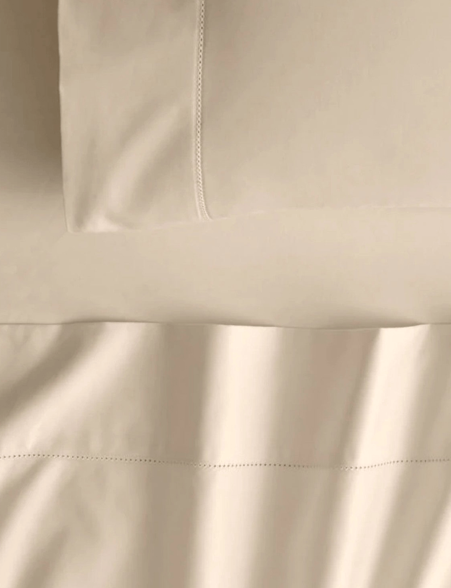 Sheridan 1000 TC Cotton Sateen Plain Dyed Oxford Square Pillowcase Each Champagne