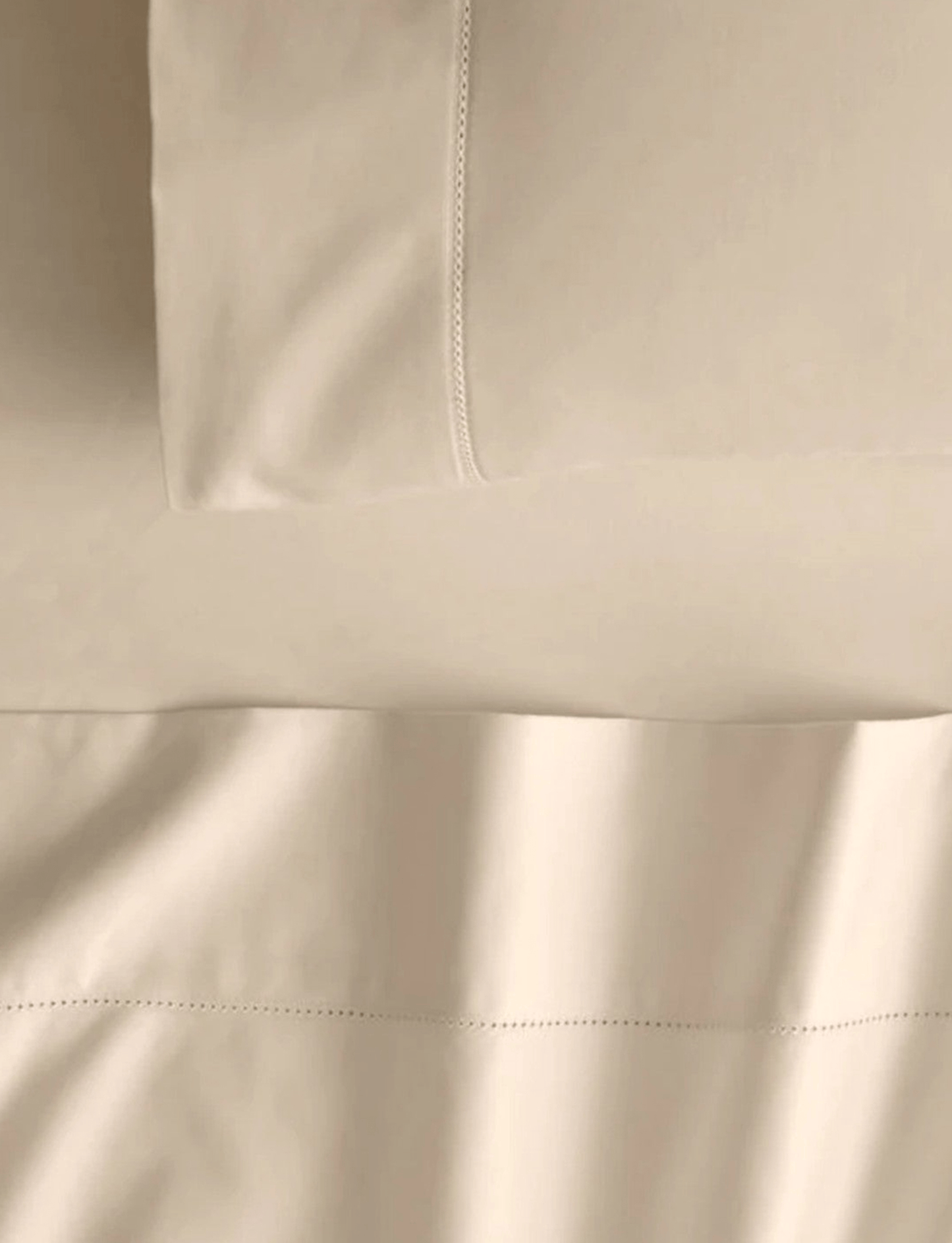 Sheridan 1000 TC Cotton Sateen Plain Dyed King Pillowcases Pair Champagne