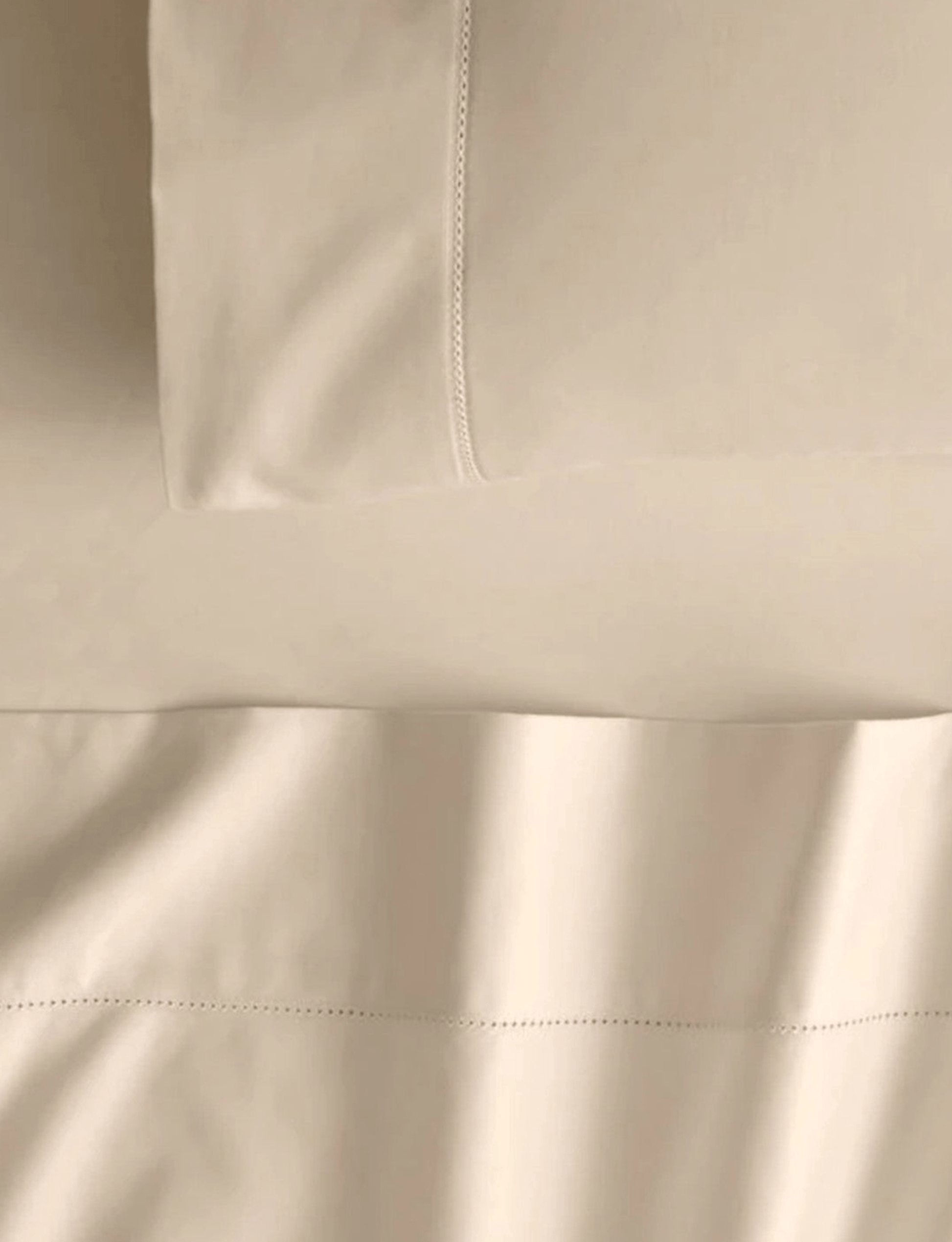 Sheridan 1000 TC Cotton Sateen Plain Dyed King Pillowcases Pair Champagne