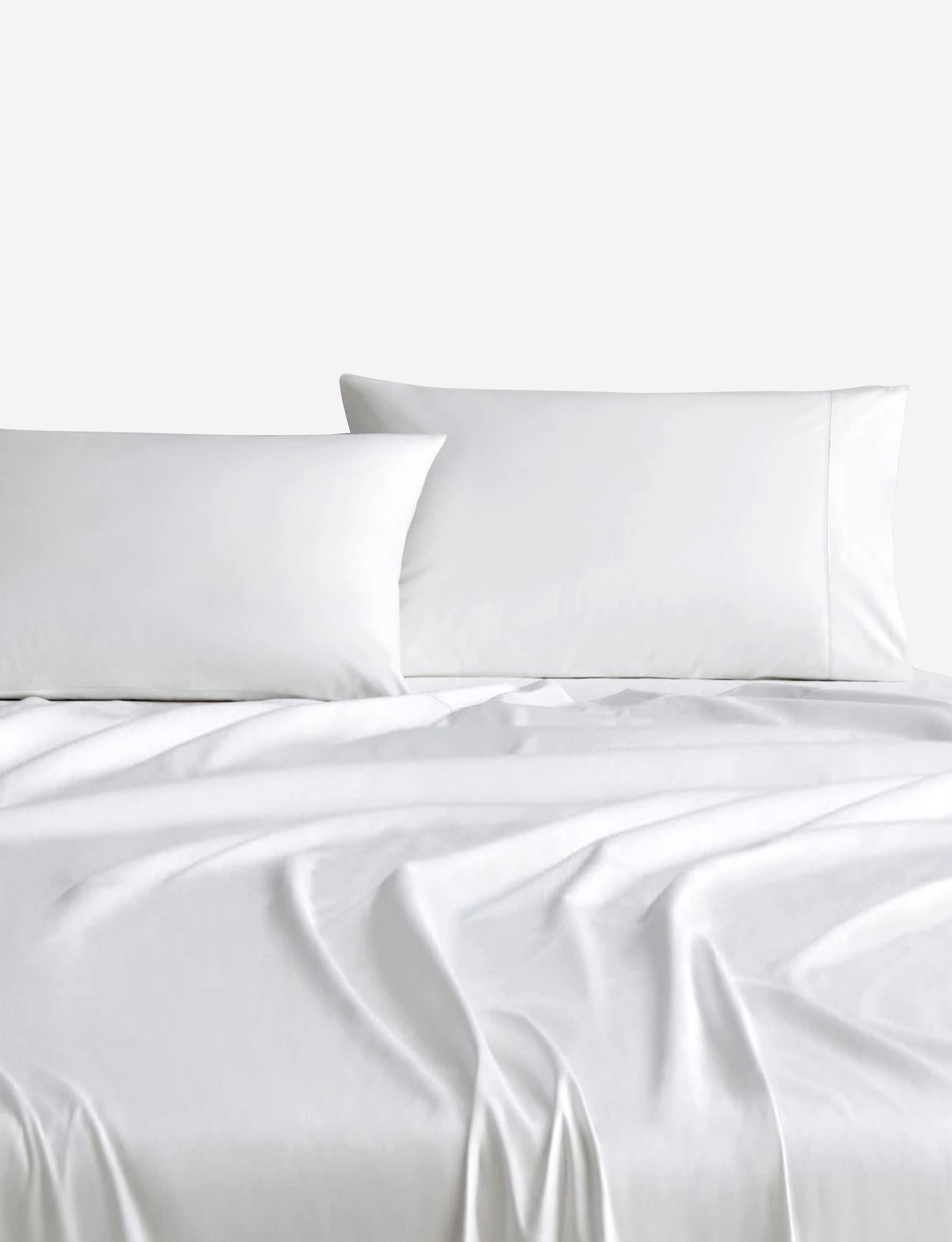 Sheridan 1000 TC Cotton Sateen Plain Dyed Super King Flat Sheet Snow