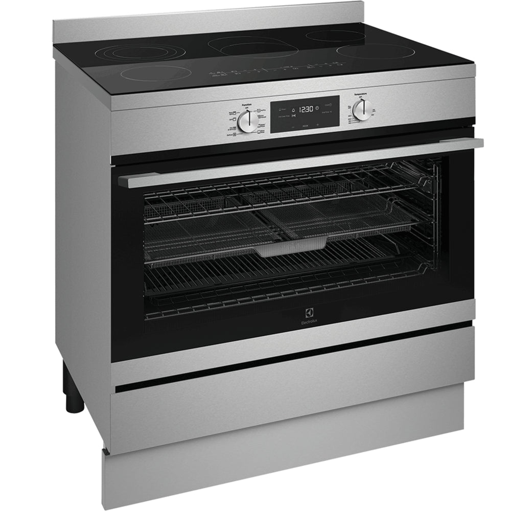 موقد إلكترولوكس قائم بذاته سعة 116 لترًا مزود بسطح طهي سيراميكي وفرن كهربائي