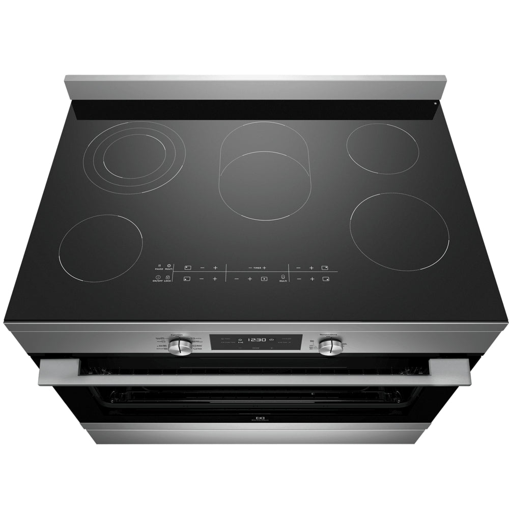 موقد إلكترولوكس قائم بذاته سعة 116 لترًا مزود بسطح طهي سيراميكي وفرن كهربائي