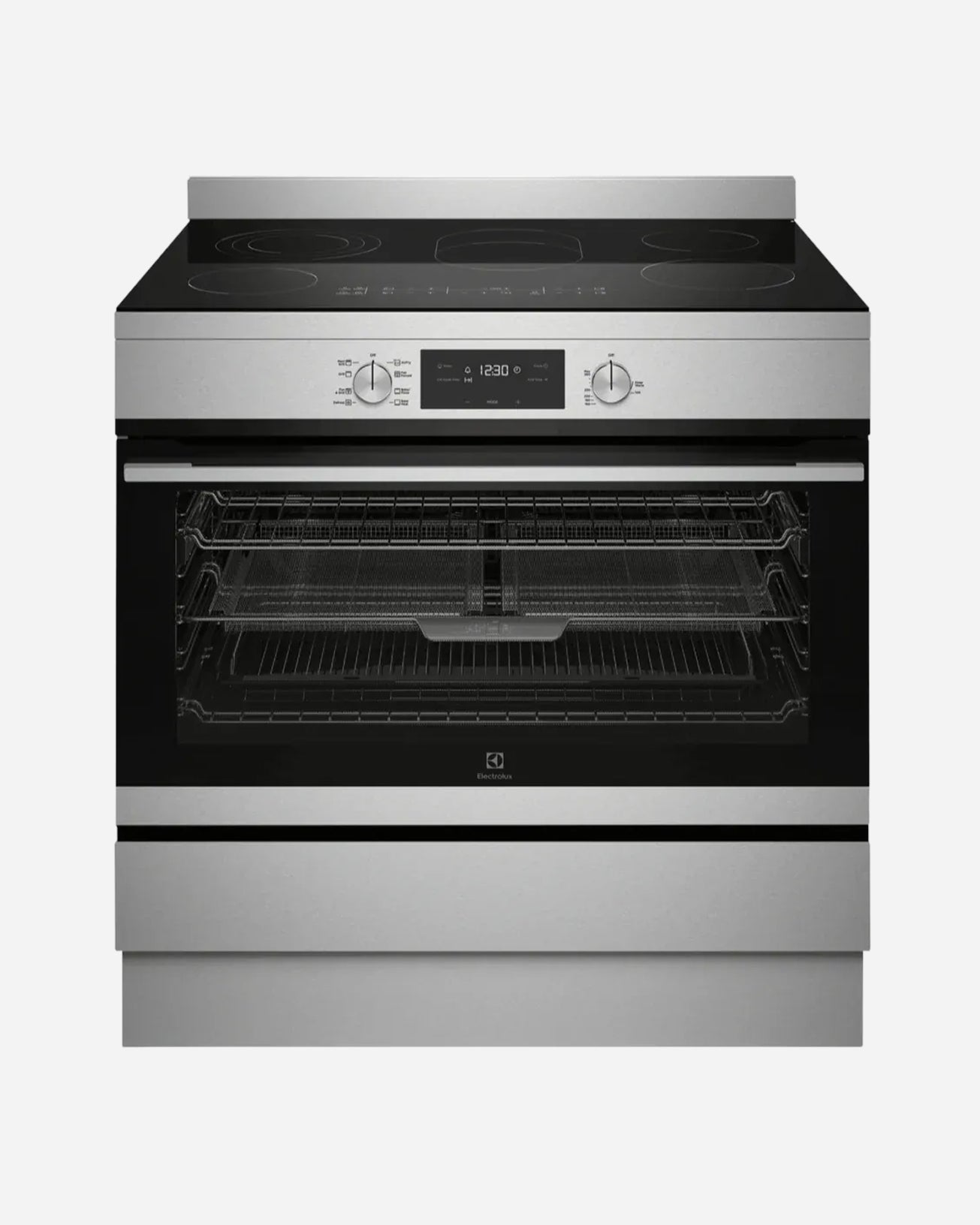 موقد إلكترولوكس قائم بذاته سعة 116 لترًا مزود بسطح طهي سيراميكي وفرن كهربائي