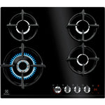 Electrolux 60cm Built-In Gas Hob with 4 burners, wireless Hob2Hood, Glass finish, Black
