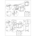 فرن غاز مدمج من إلكترولوكس سعة 68 لترًا مع شواية دوارة