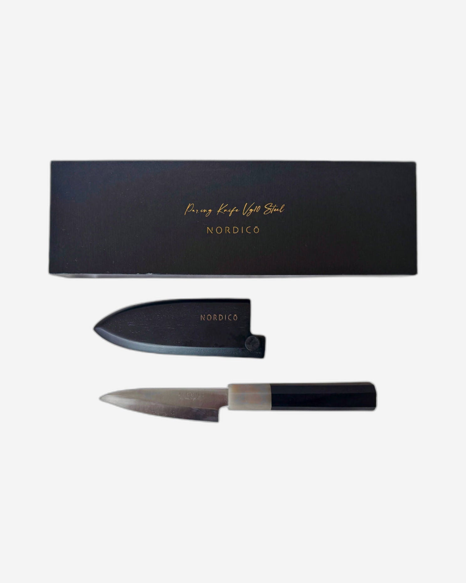 سكين تقشير نورديكو VG-10، ياباني، مقاس 4 بوصات، مع غمد خشبي - هدايا