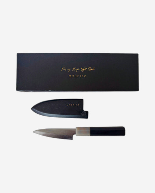 سكين تقشير نورديكو VG-10، ياباني، مقاس 4 بوصات، مع غمد خشبي - هدايا
