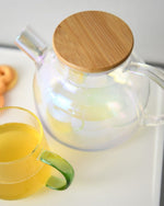 إبريق شاي فيسمان سعة 1000 مل مع مصفاة من الفولاذ المقاوم للصدأ وزجاج مقاوم للحرارة