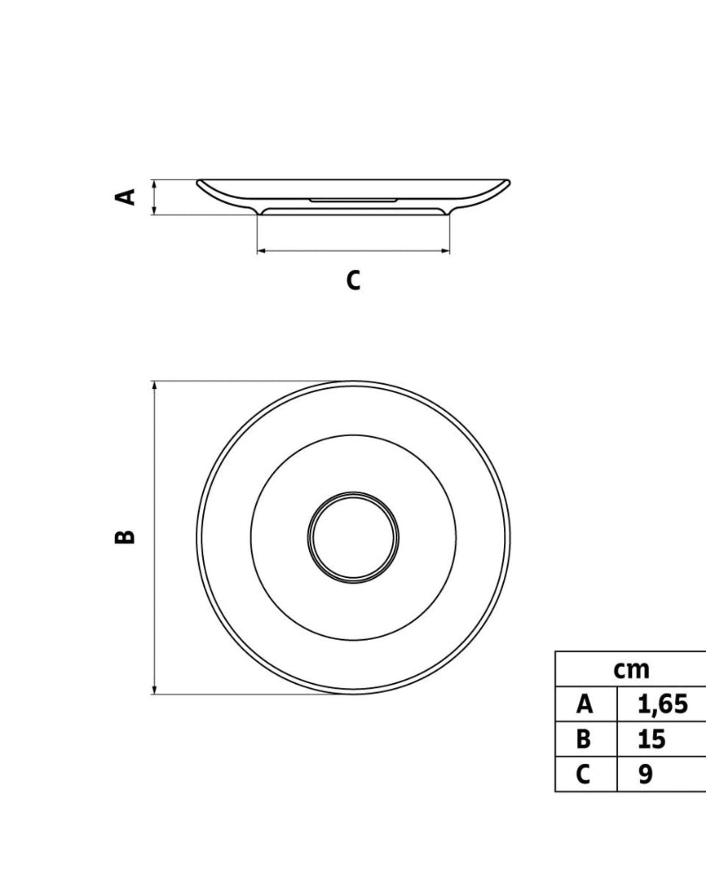 ترامونتينا ماريا أوغوستا صحن الشاي الخزفي