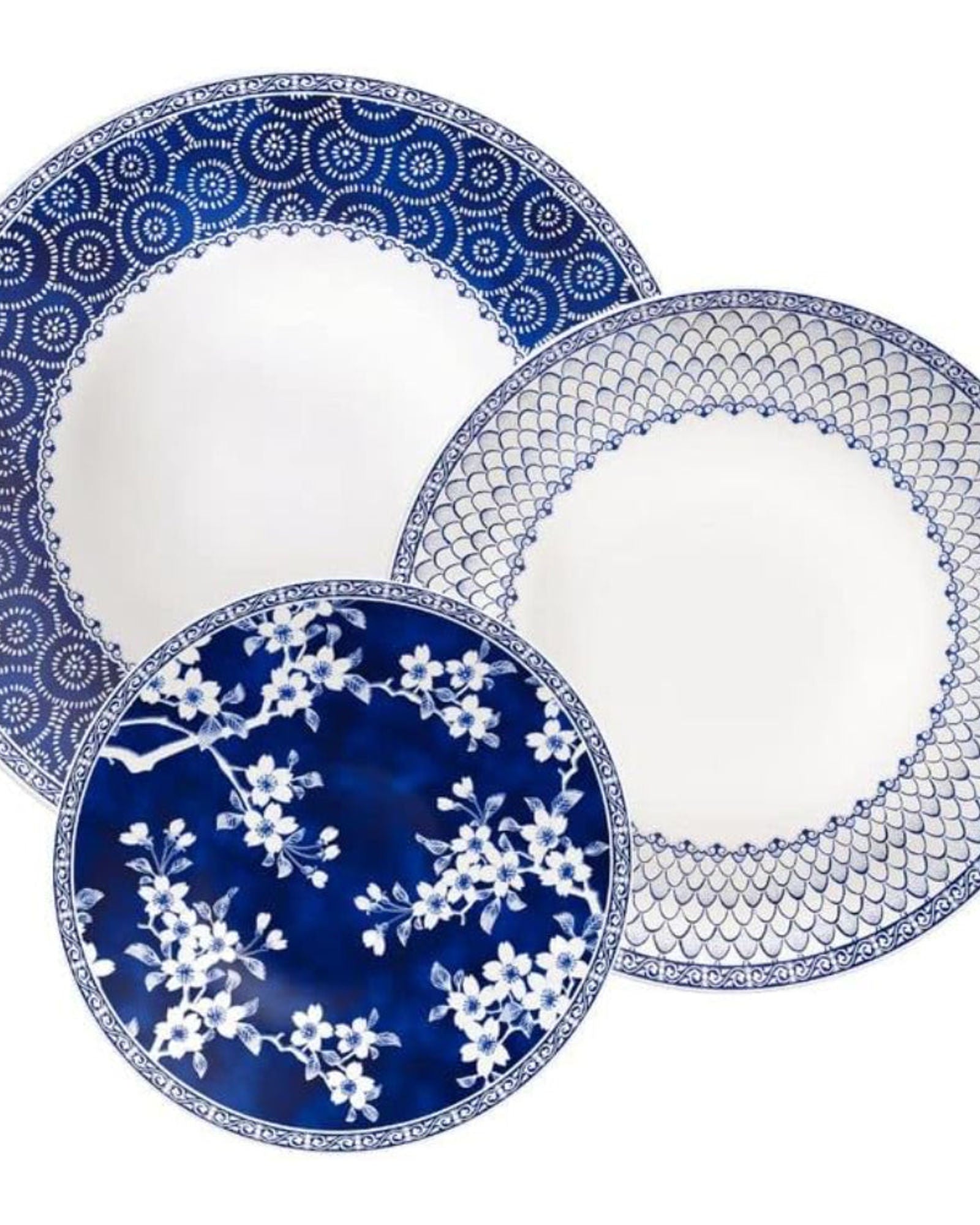Tramontina Brazil  Umeko 18 Pieces Decorated Porcelain Dinner Set