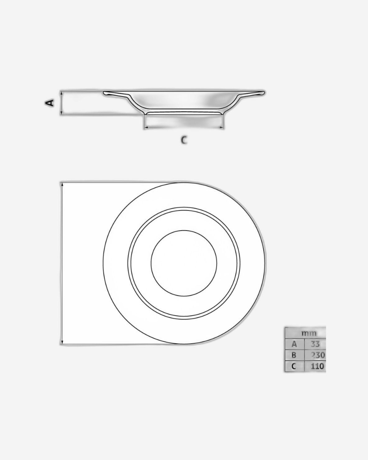 ترامونتينا إيلينا طبق عميق بورسلين 23 سم