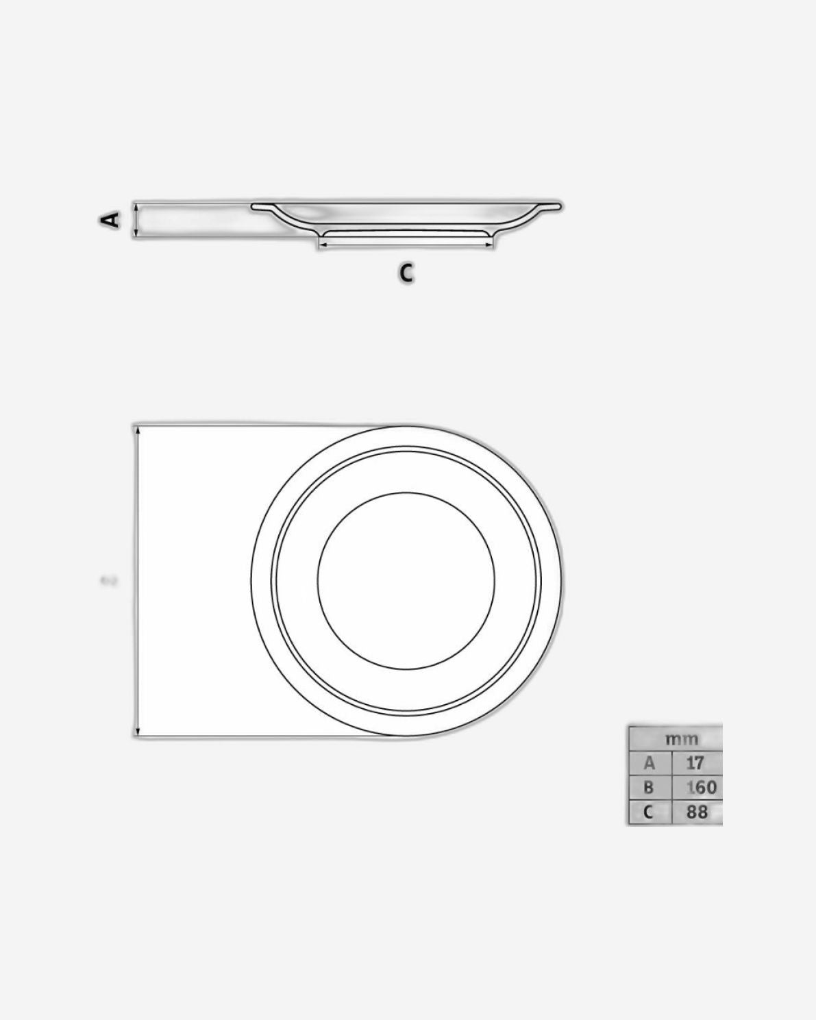 طبق خبز من الخزف من ترامونتينا باولا، قطره 16 سم