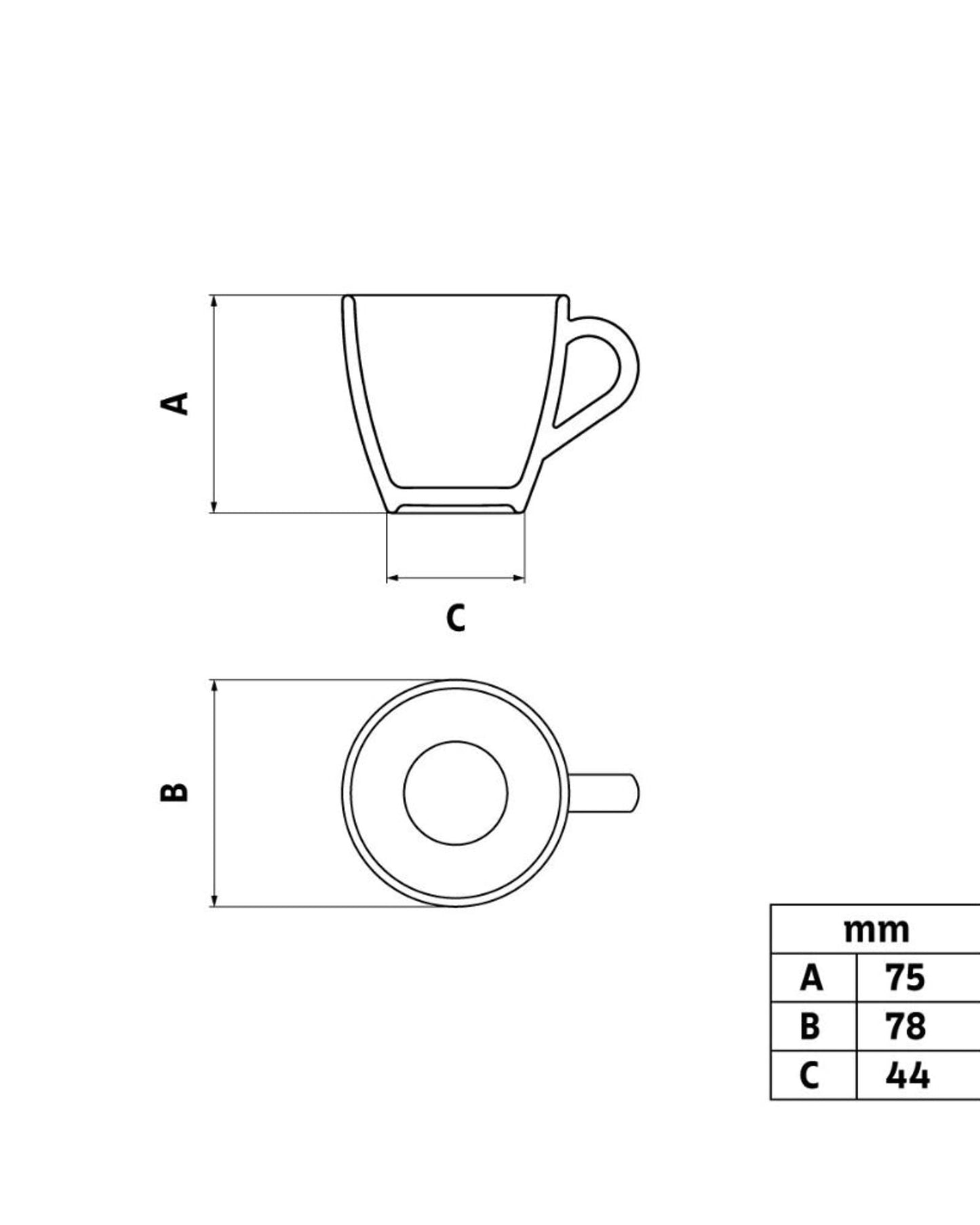 كوب كابتشينو من الخزف من ترامونتينا باولا سعة 200 مل
