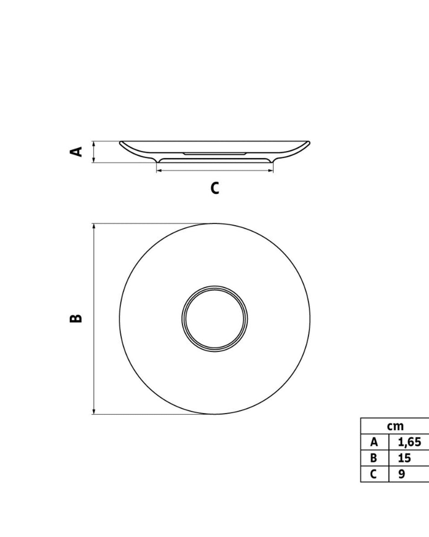 ترامونتينا باولا صحن شاي بورسلين