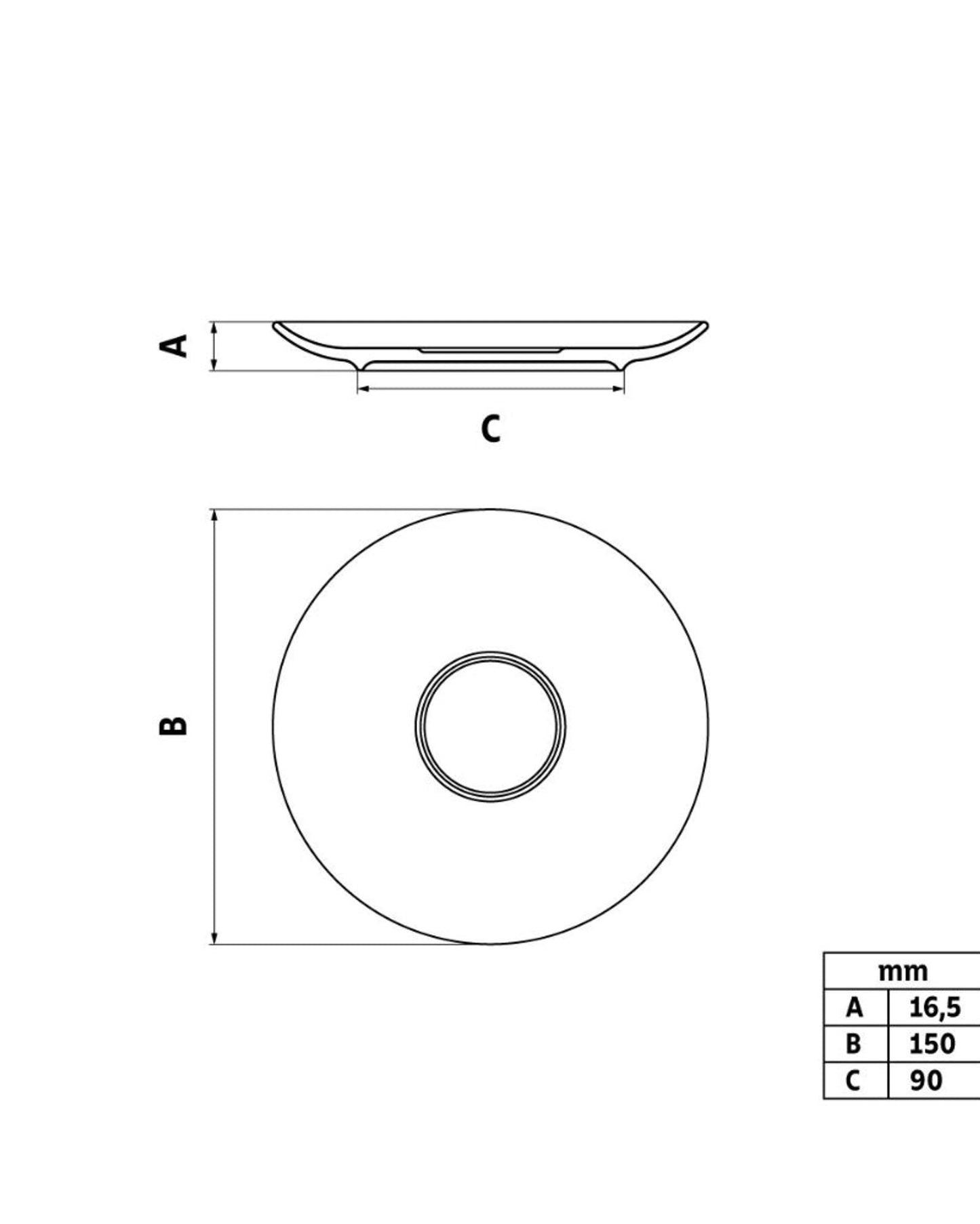 ترامونتينا باولا صحن شاي بورسلين