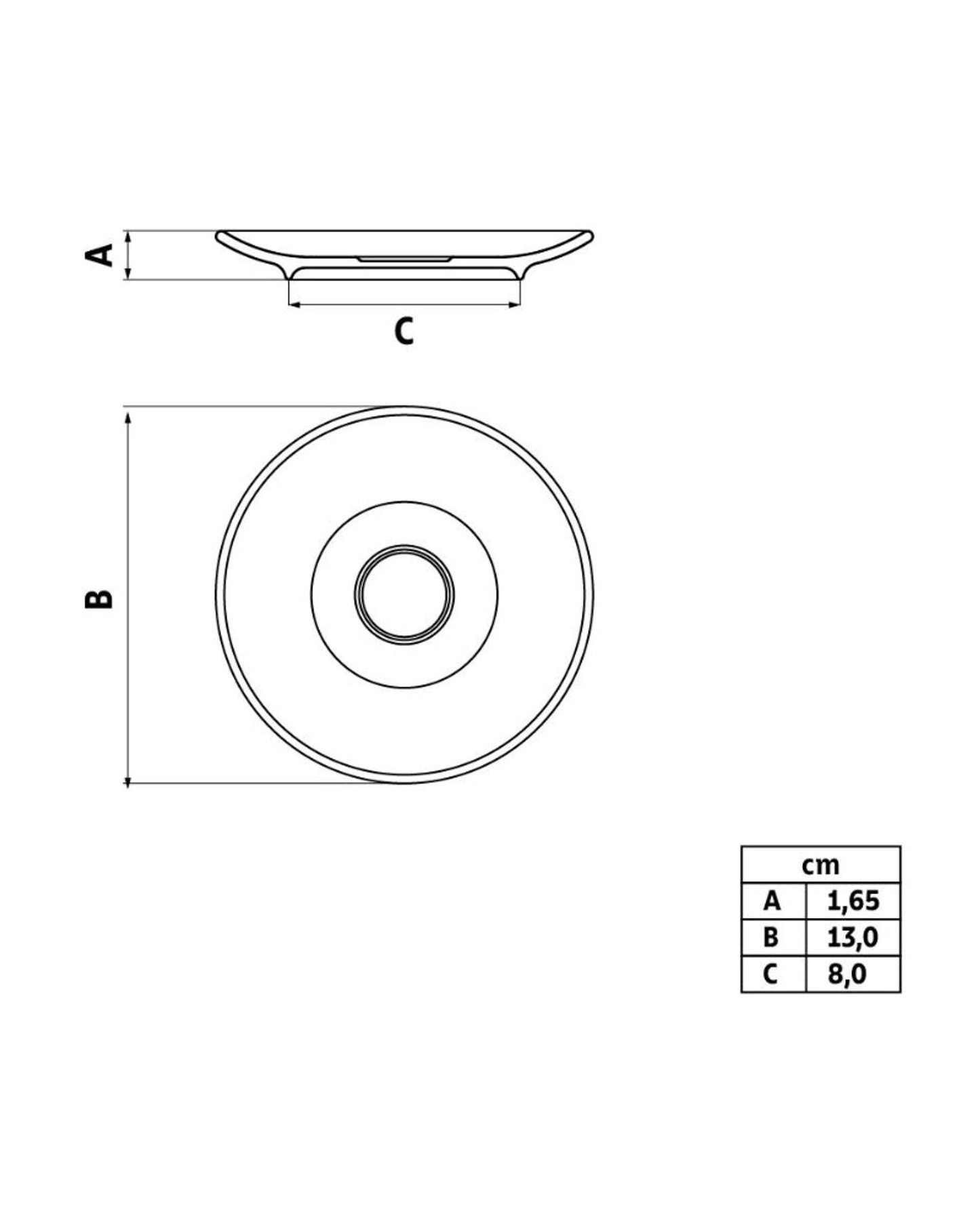 ترامونتينا باولا صحن إسبريسو بورسلين