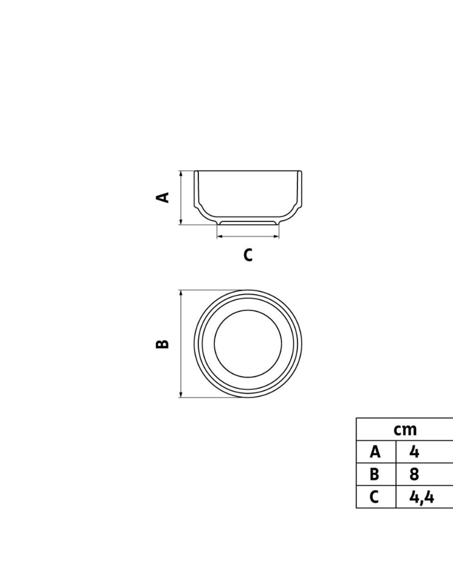 وعاء قابل للتكديس من بورسلين ترامونتينا باولا، 8 سم