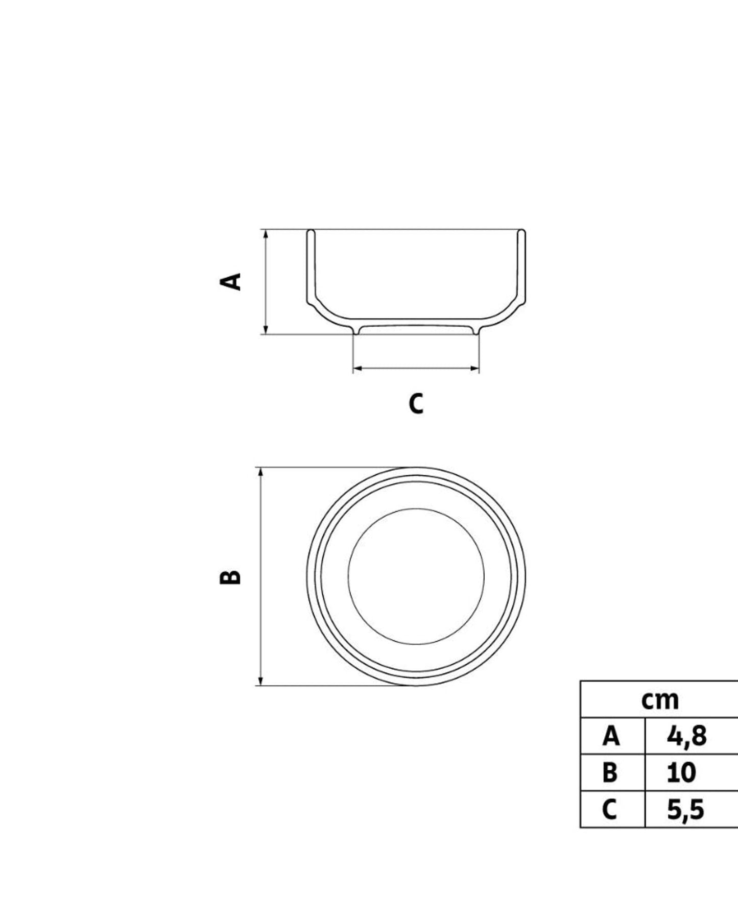 وعاء قابل للتكديس من بورسلين ترامونتينا باولا، 10 سم