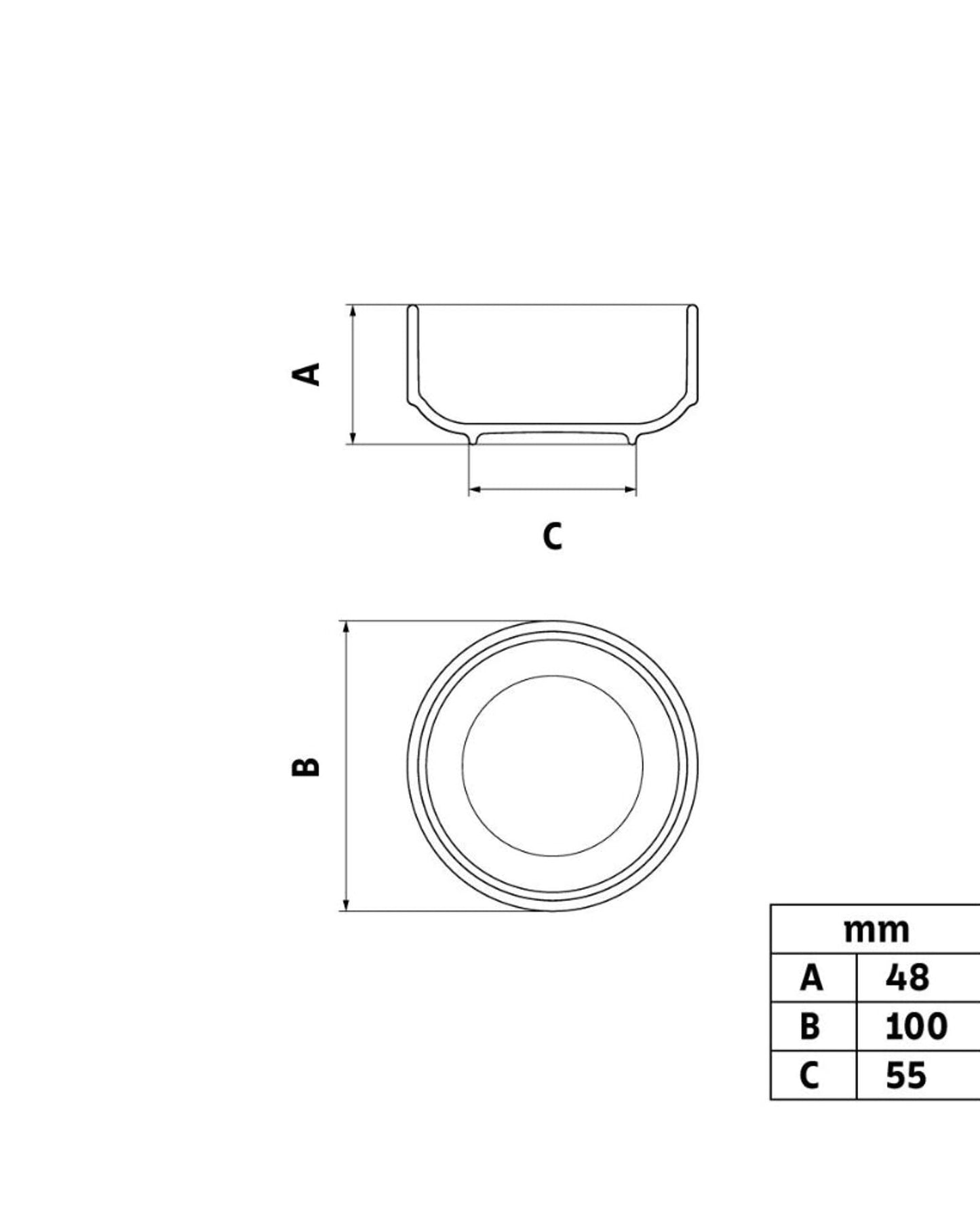 وعاء قابل للتكديس من بورسلين ترامونتينا باولا، 10 سم