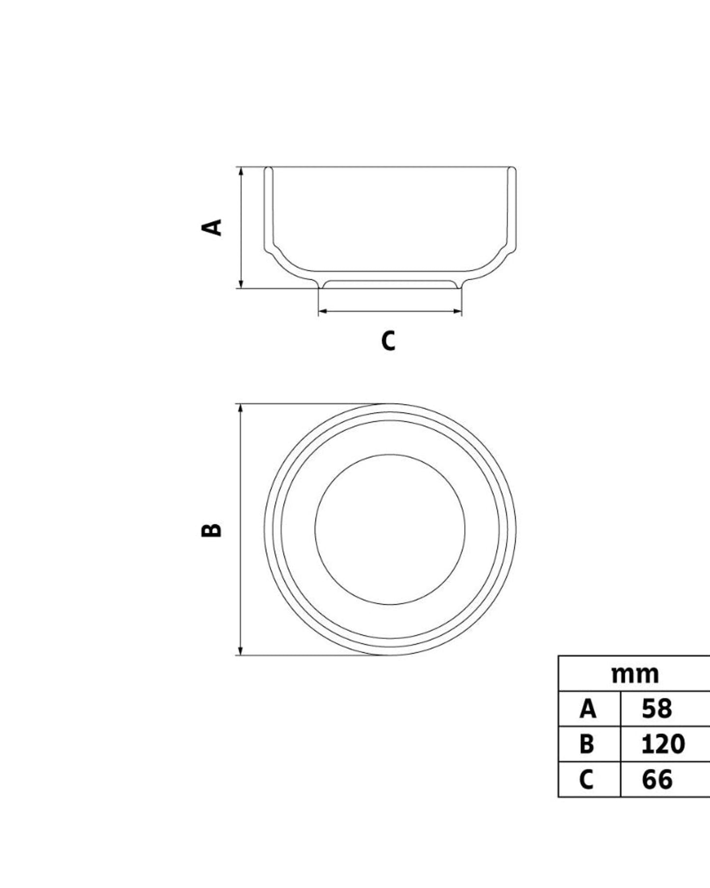 وعاء قابل للتكديس من بورسلين ترامونتينا باولا، 12 سم