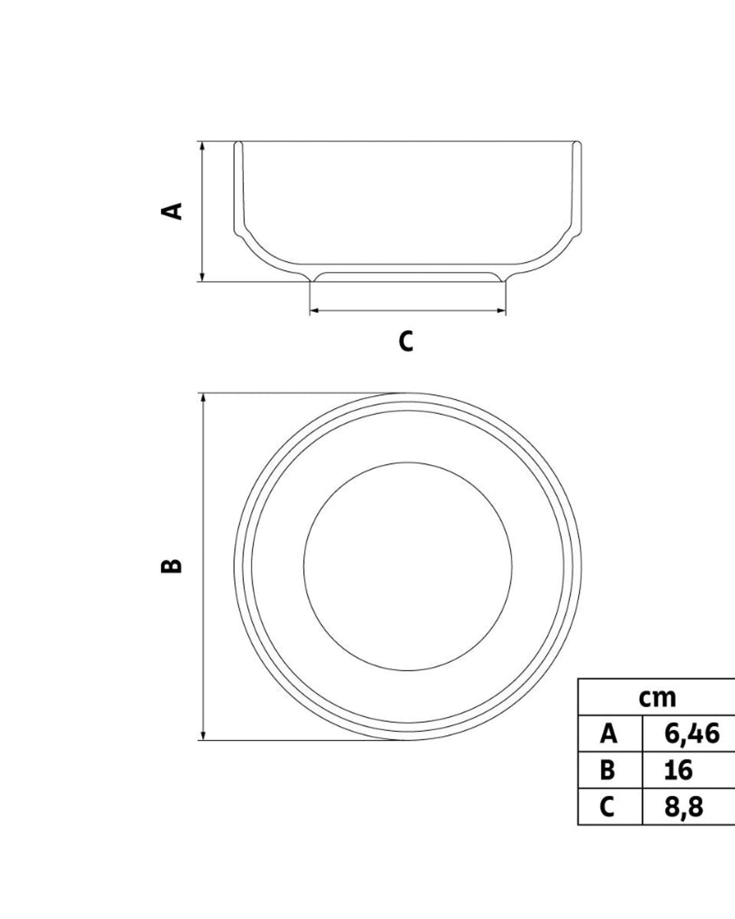 وعاء قابل للتكديس من بورسلين ترامونتينا باولا، 16 سم
