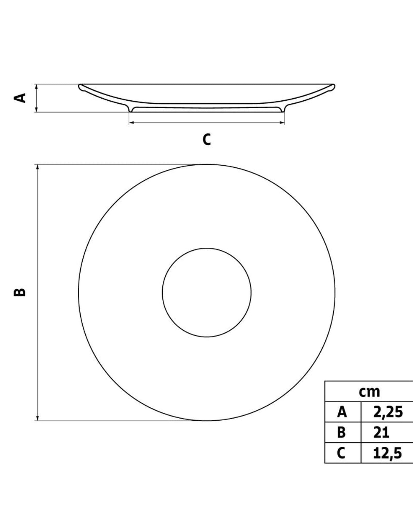 ترامونتينا باربارا طبق حلوى بورسلين 21 سم