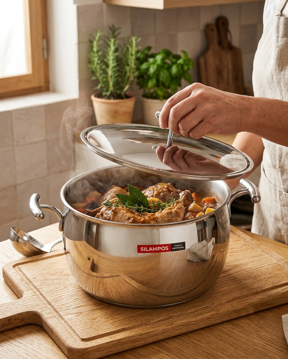 Silampos Yumi Stockpot with Lid 24Cm