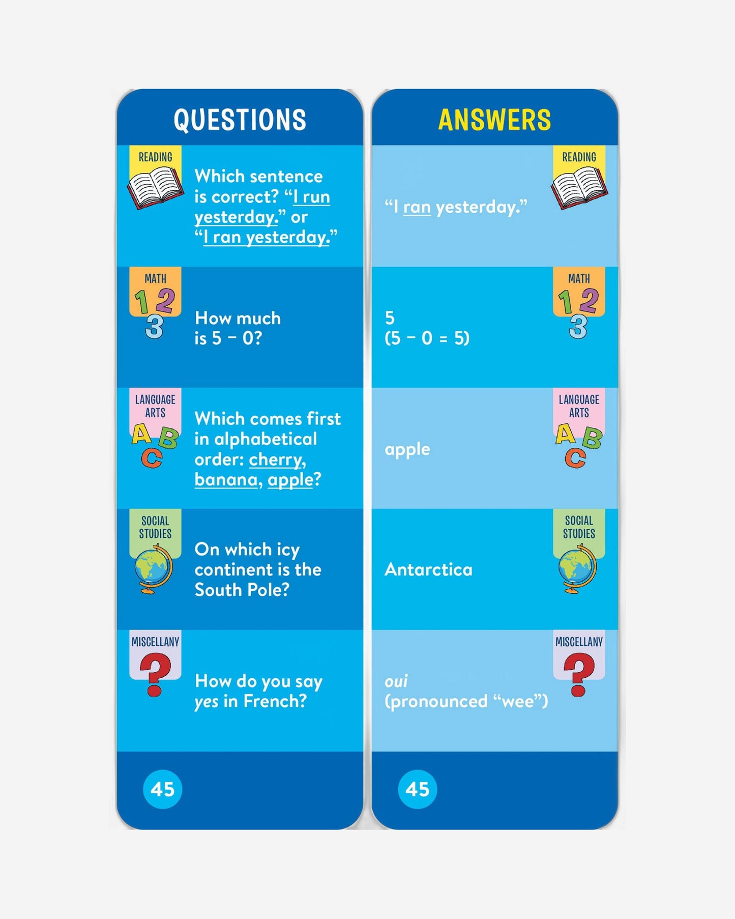 بطاقات ذكية من Brain Quest للصف الأول - الطبعة الخامسة المنقحة