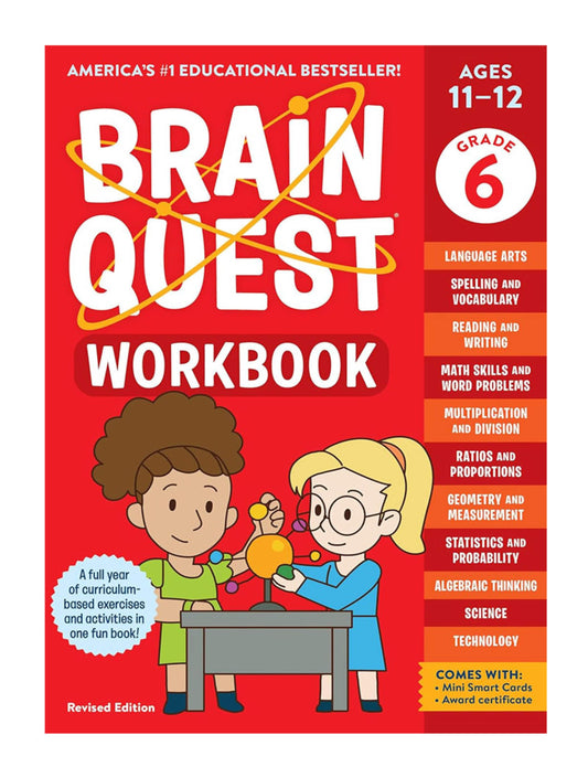 كتاب تمارين Brain Quest: الصف السادس (الطبعة المنقحة)