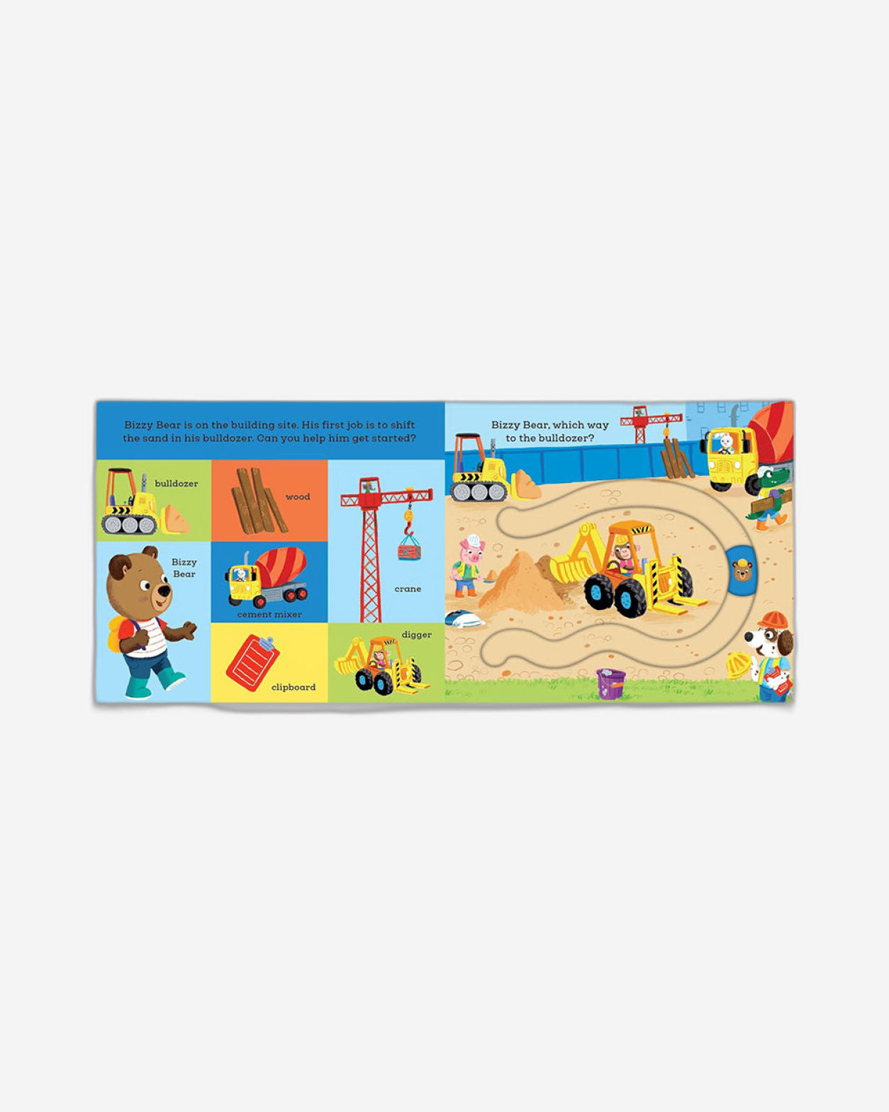 Bizzy Bear: ابحث واتبع في موقع البناء