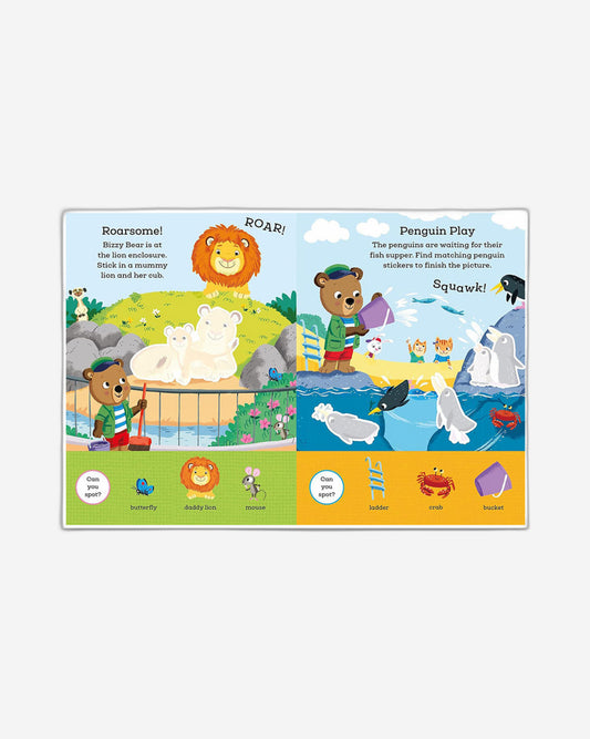 بيزي بير: كتابي الأول عن الحيوانات والملصقات