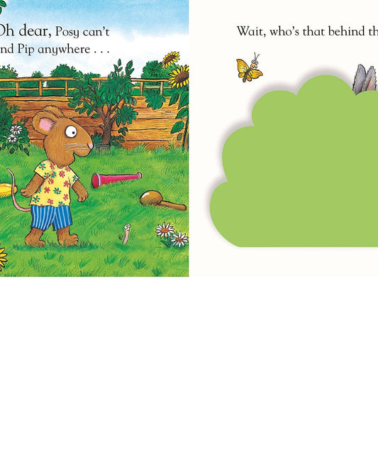 بيب وبوسي، أين أنتم؟ في الحديقة (كتاب من رقاقات اللباد)