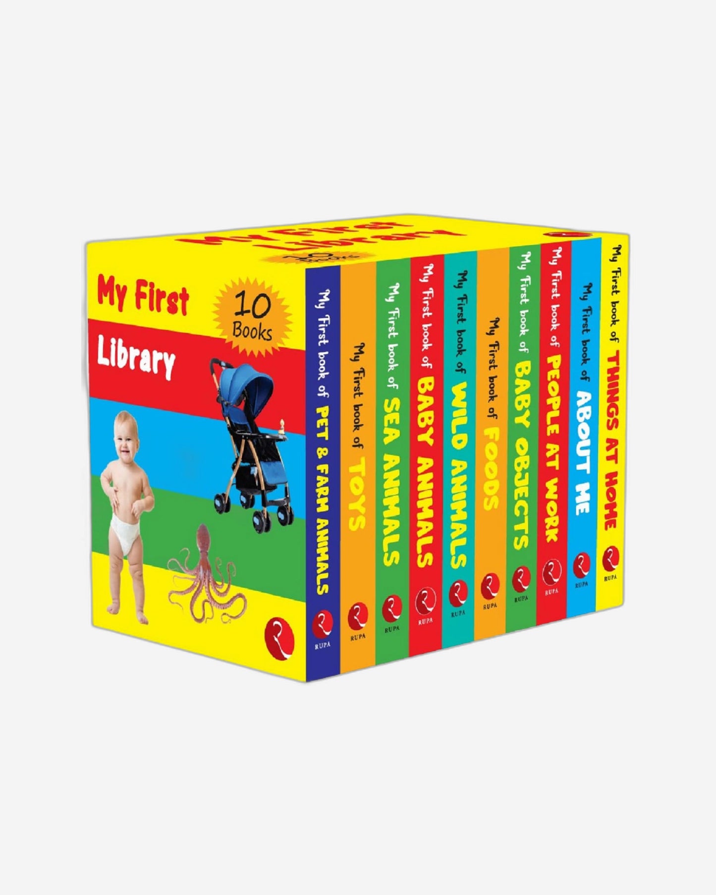 مكتبتي الأولى - مجموعة من 10 كتب (مجموعة صناديق)