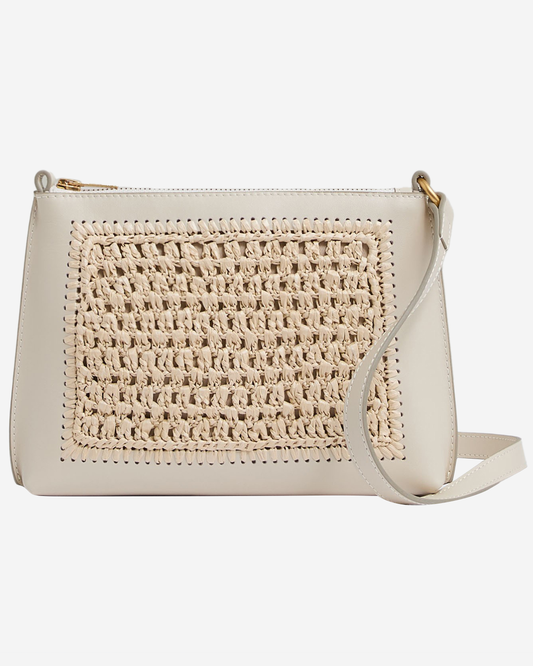 Reiss Raffia Leather Bag