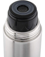 قارورة نيسان من الفولاذ المقاوم للصدأ مع كوب، فضي، سعة لتر واحد | تتضمن قارورة سعة لتر واحد وكوبين (سعة كل منهما ٣٥٠ مل)