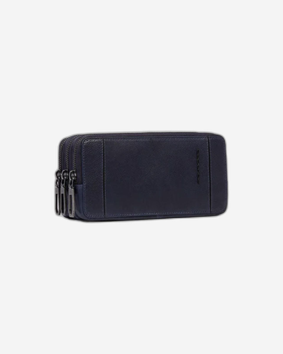 حقيبة بيكوادرو S134 بثلاثة أقسام من الجلد الأزرق AC2141S134R/BLU