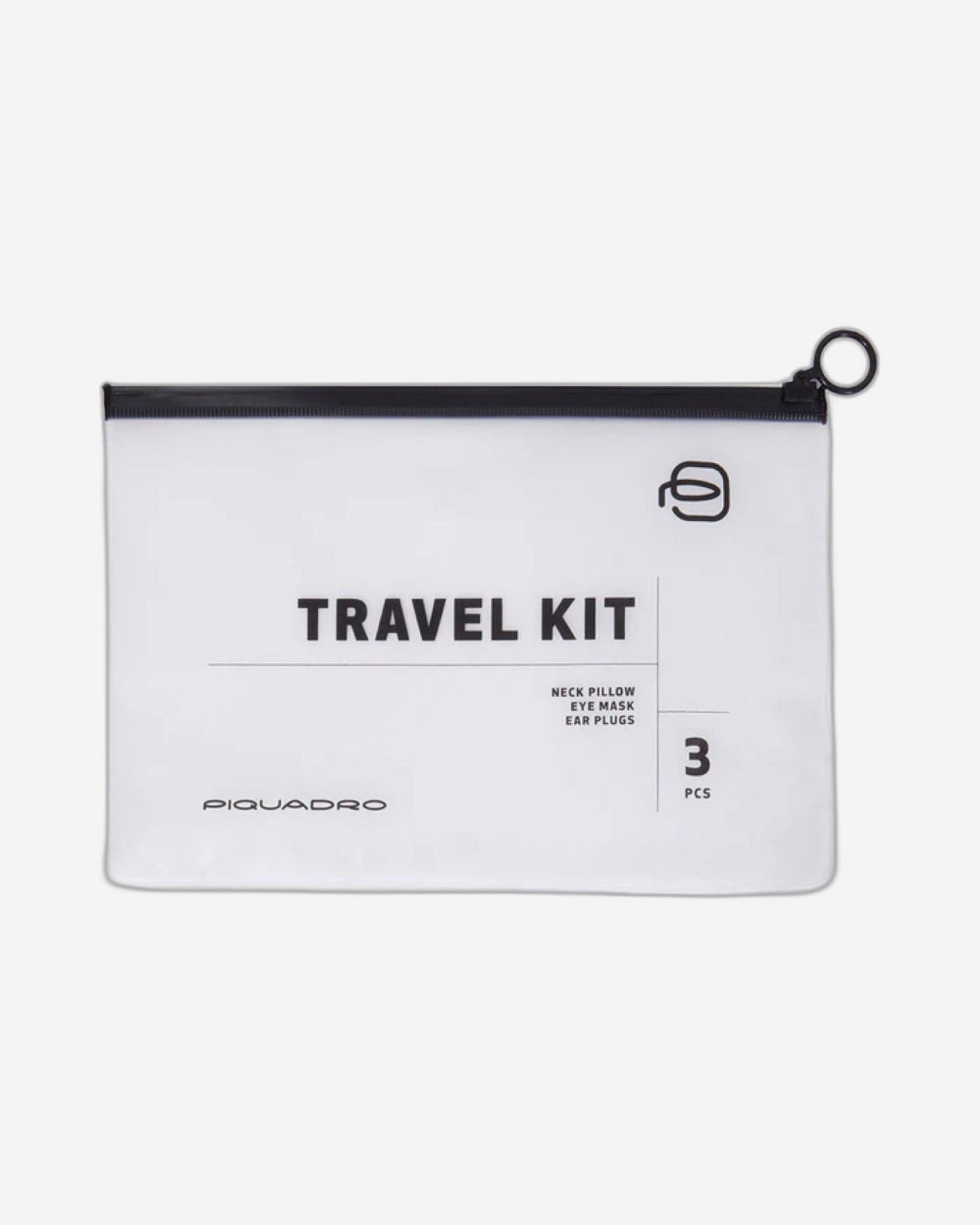 طقم سفر بيكوادرو مع قناع نوم ووسادة وسدادات أذن، أسود AC6435TA/N